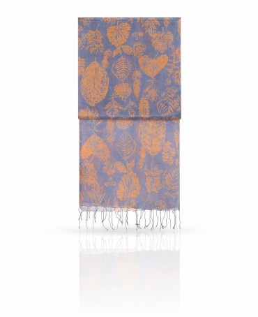 Палантин Женский S20-LEAF/CHARC